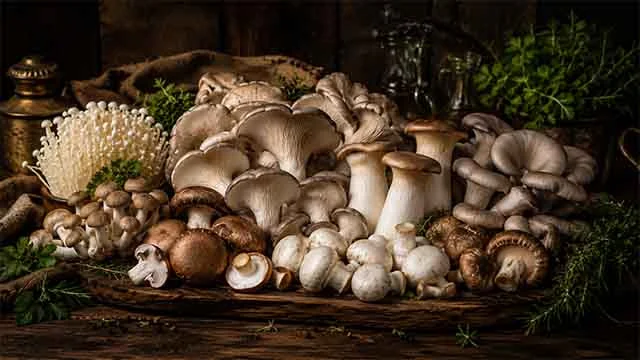 Fresh mushrooms harvested at Shroomivore Harvest LLP