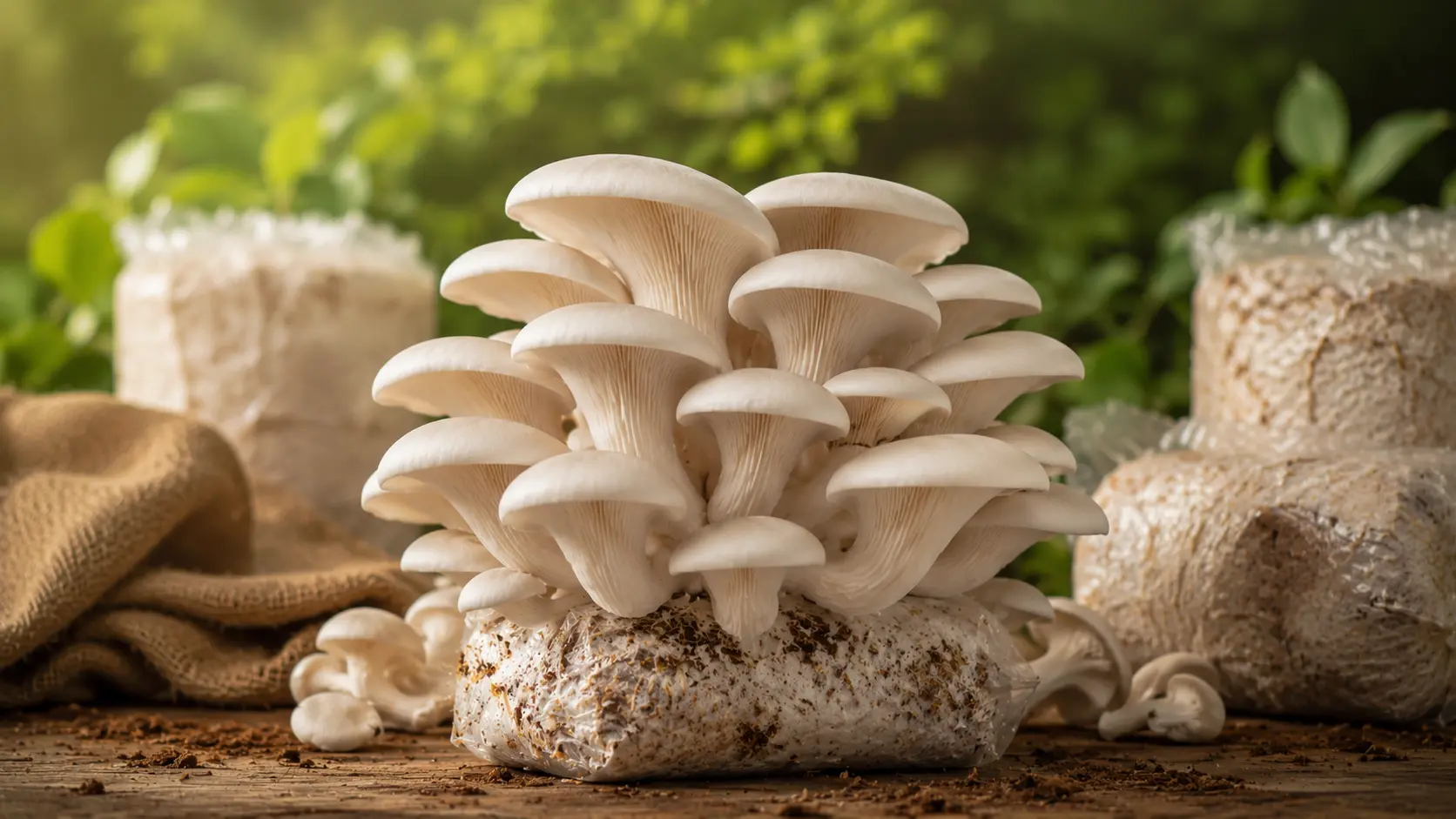 Fresh mushrooms grown in Kochi Kerala